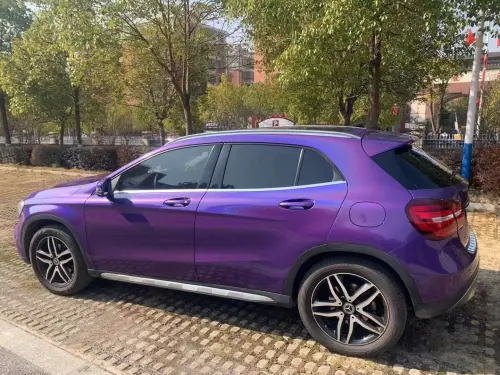 Super Gloss Laser Dark Purple Car Vinyl Wrap review 