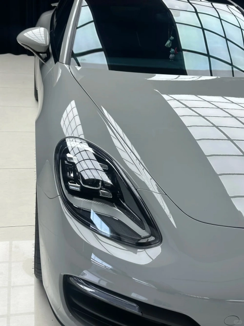 Gloss Porsche Grey Car Vinyl Wrap review 