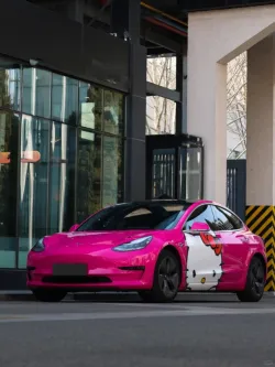 Glossy Crystal Rose Red Car Vinyl Wrap review ewgr 01