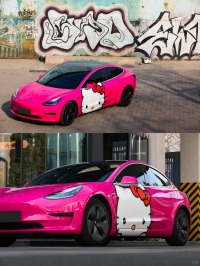 Glossy Crystal Rose Red Car Vinyl Wrap review 2