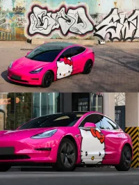 Glossy Crystal Rose Red Car Vinyl Wrap review 2