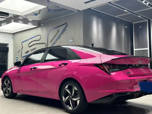 Glossy Crystal Rose Red Car Vinyl Wrap review 