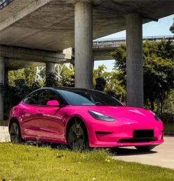 Glossy Crystal Rose Red Car Vinyl Wrap review fgguo 01