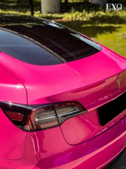 Glossy Crystal Rose Red Car Vinyl Wrap review uyuf