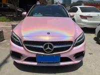 Glossy Laser Light Pink Car Vinyl Wrap review 1