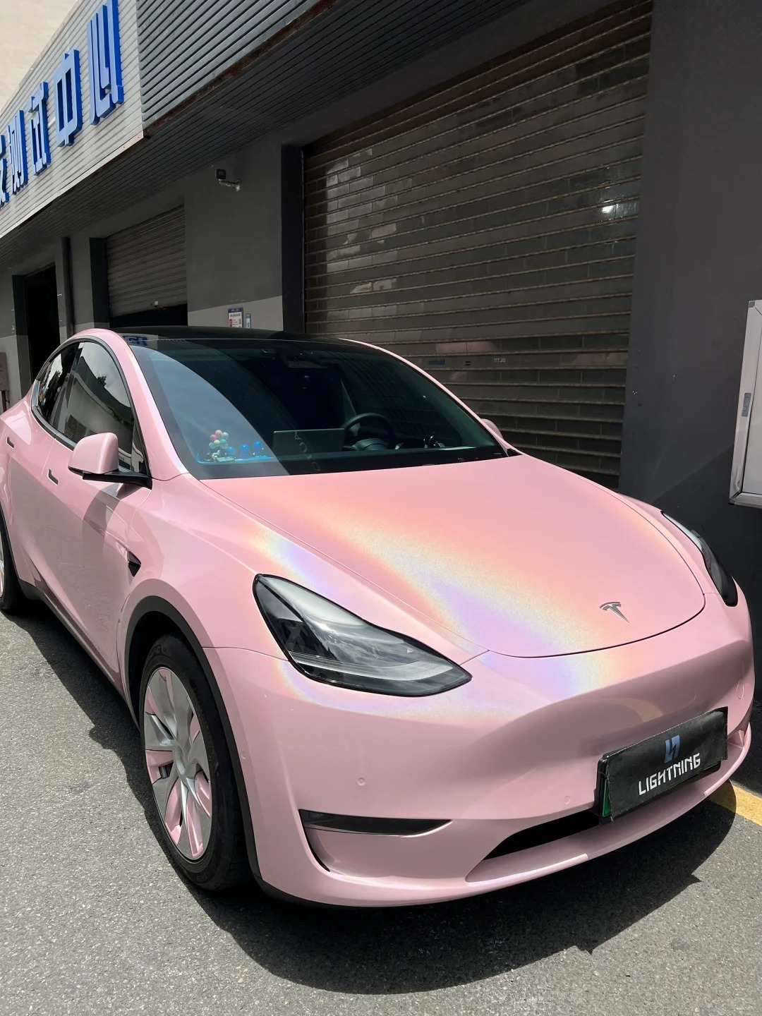 Glossy Laser Light Pink Car Vinyl Wrap review rger 02