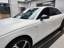 Satin Pearl White Car Vinyl Wrap review dgre 02