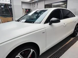 Satin Pearl White Car Vinyl Wrap review dgre 02