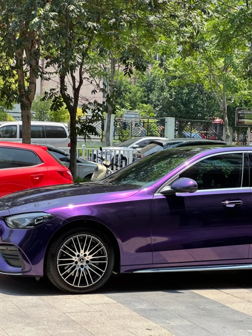 Gloss Metallic Midnight Purple Car Vinyl Wrap review 
