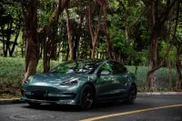Gloss Metal Paint Fir Green Car Vinyl Wrap review 1