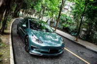 Gloss Metal Paint Fir Green Car Vinyl Wrap review 1