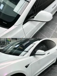 BMW Gloss PET Diamond Pink White Car Vinyl Wrap review 2