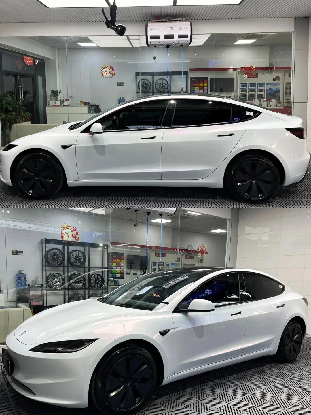 BMW Gloss PET Diamond Pink White Car Vinyl Wrap review dsfd 01