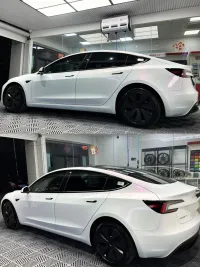 BMW Gloss PET Diamond Pink White Car Vinyl Wrap review 1