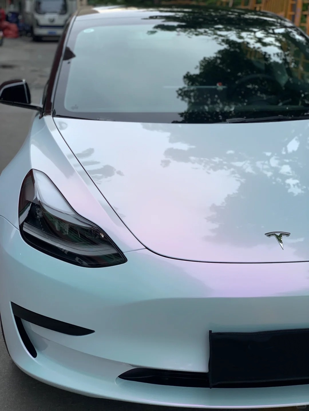 BMW Gloss PET Diamond Pink White Car Vinyl Wrap review safe 03