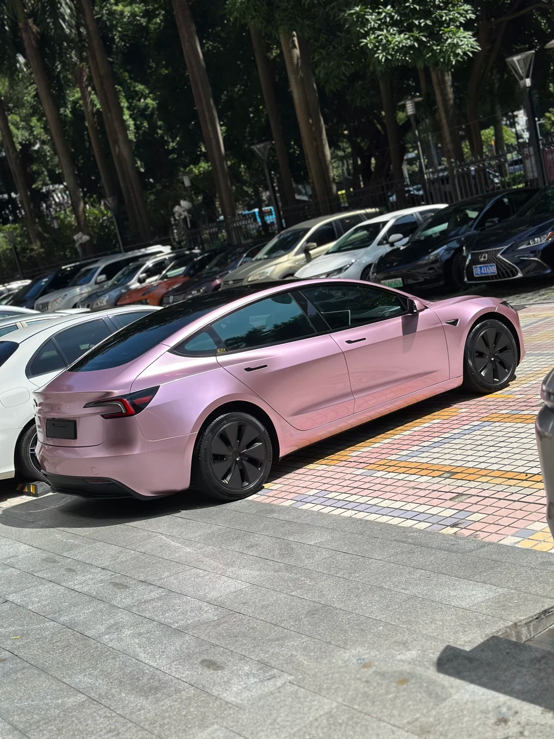Porsche BMW Tesla  Benz Gloss PET Bentley Passion Pink Car Vinyl Wrap review sfedged 02