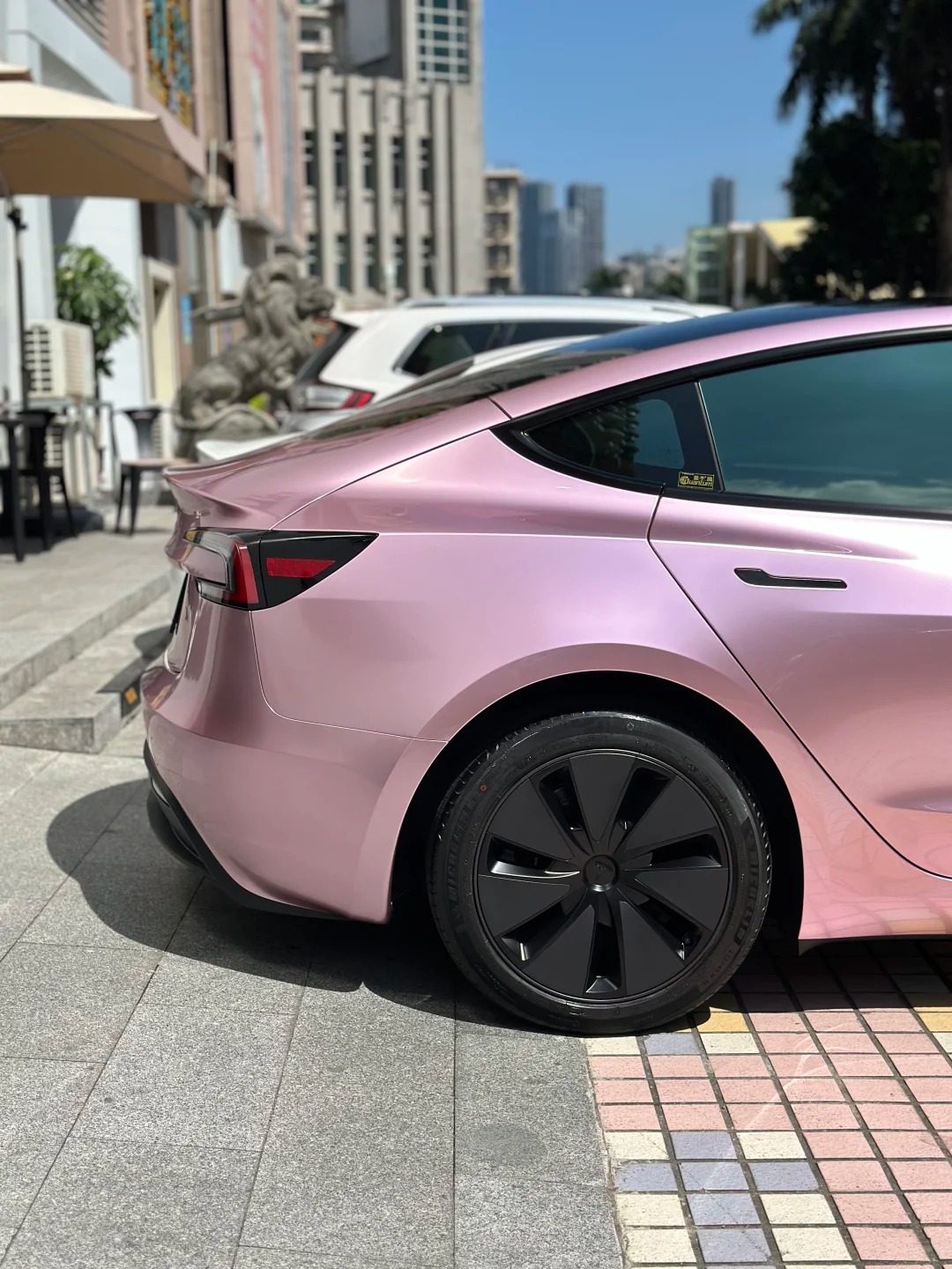 Porsche BMW Tesla  Benz Gloss PET Bentley Passion Pink Car Vinyl Wrap review sfedged 03