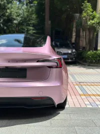 Porsche BMW Tesla  Benz Gloss PET Bentley Passion Pink Car Vinyl Wrap review 1