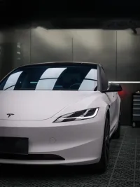 Tesla Ultimate Flat Baby Pink Car Vinyl Wrap review 1