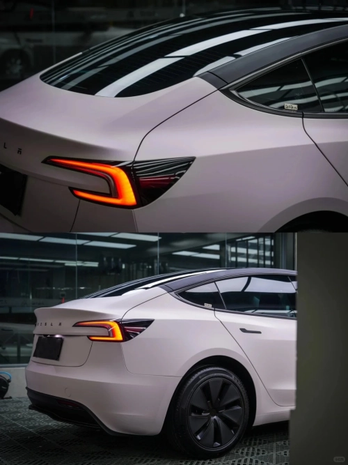 Tesla Ultimate Flat Baby Pink Car Vinyl Wrap review 