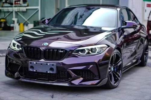 PET Gloss Metallic Gloss Gentian Purple Car Vinyl Wrap review 