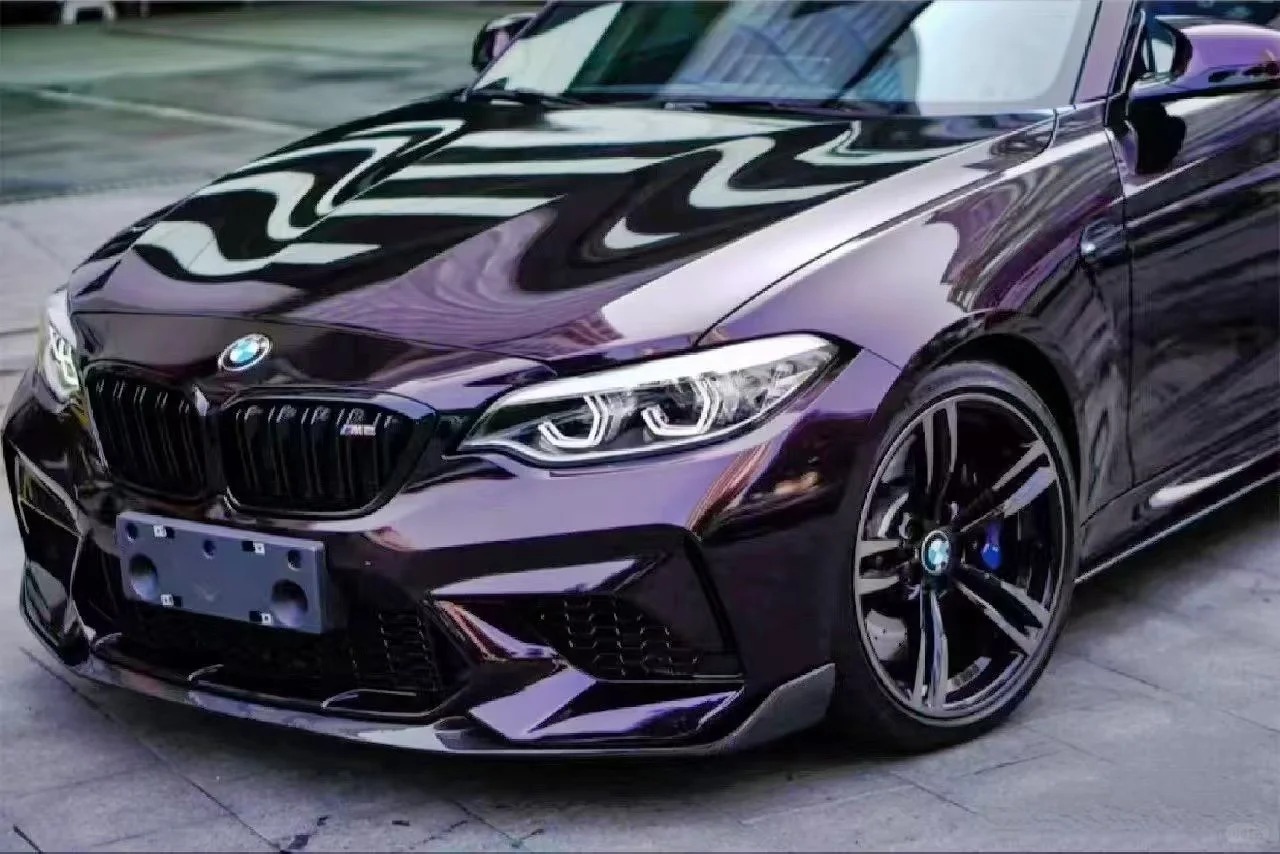 PET Gloss Metallic Gloss Gentian Purple Car Vinyl Wrap review 0