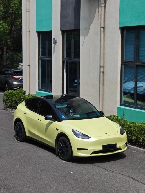 Gloss Chanel Yellow Car Vinyl Wrap review 