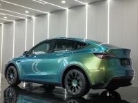 Glossy Chameleon Jungle Green Car Vinyl Wrap review 1