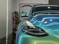 Glossy Chameleon Jungle Green Car Vinyl Wrap review 0