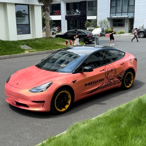 Super Gloss Magic Gold Orange Car Vinyl Wrap review 