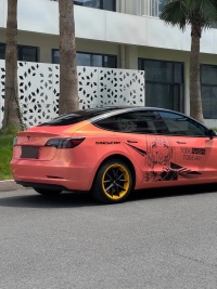 Super Gloss Magic Gold Orange Car Vinyl Wrap review 1