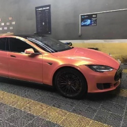 Super Gloss Magic Gold Orange Car Vinyl Wrap review gntg