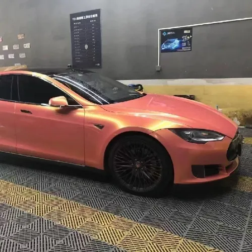 Super Gloss Magic Gold Orange Car Vinyl Wrap review 