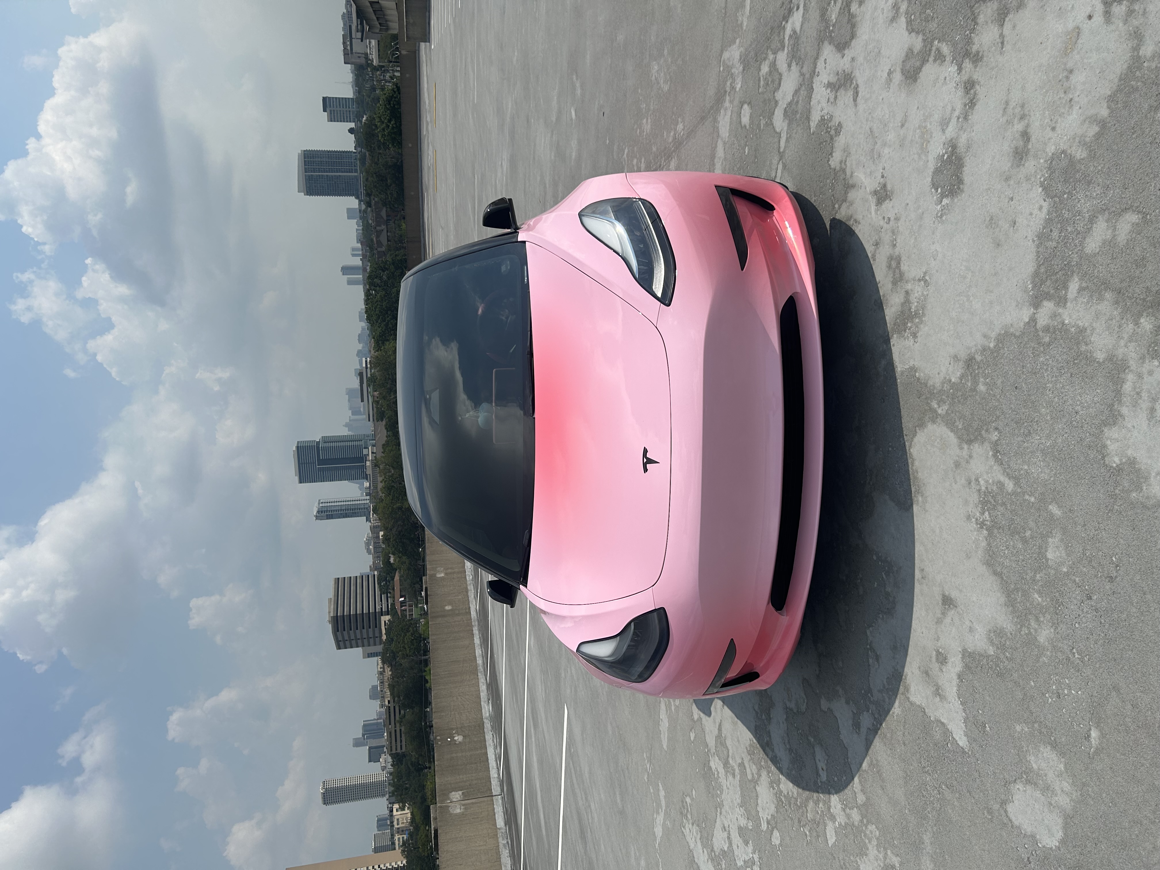 Tesla Shy Blushing Pink Custom Car Vinyl Wrap review Keke 03