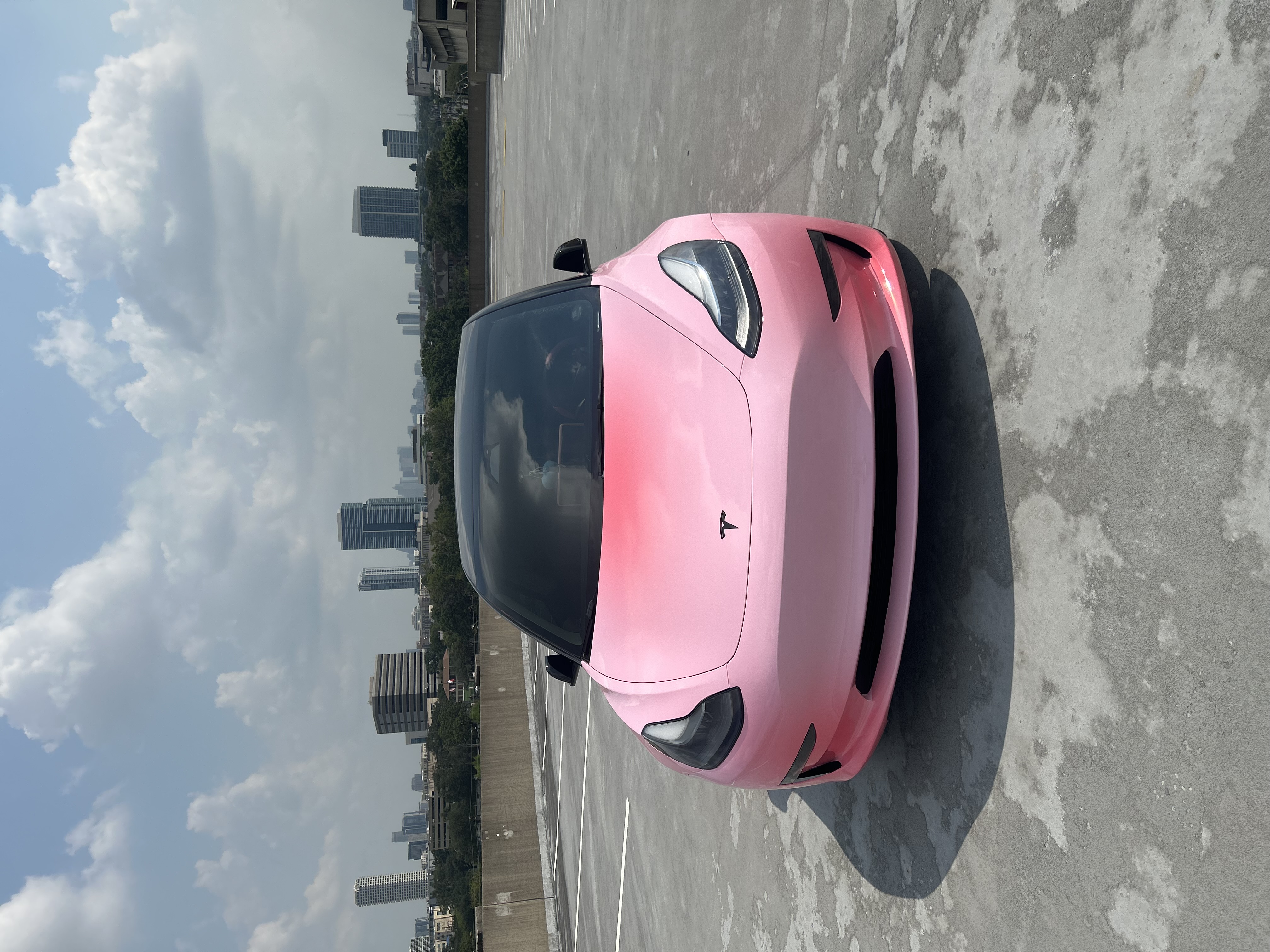 Tesla Shy Blushing Pink Custom Car Vinyl Wrap review Keke 05
