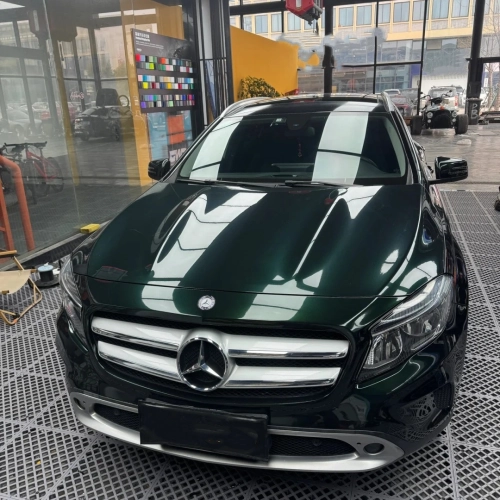 Gloss Benz Emerald Green Car Vinyl Wrap review 