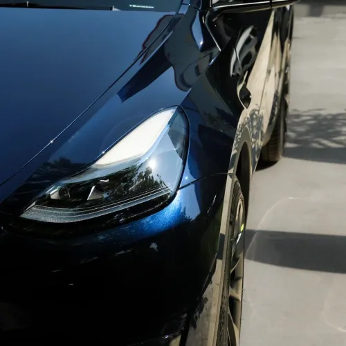 PET Glossy Ghost Midnight Blue Car Vinyl Wrap review 