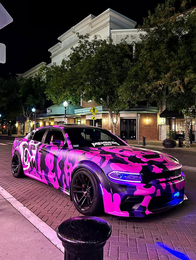 Hellcat Purple Camo Custom Car Vinyl Wrap review dfvg 03