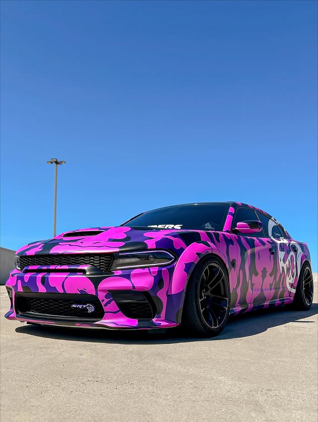 Hellcat Purple Camo Custom Car Vinyl Wrap review vsfvf 03