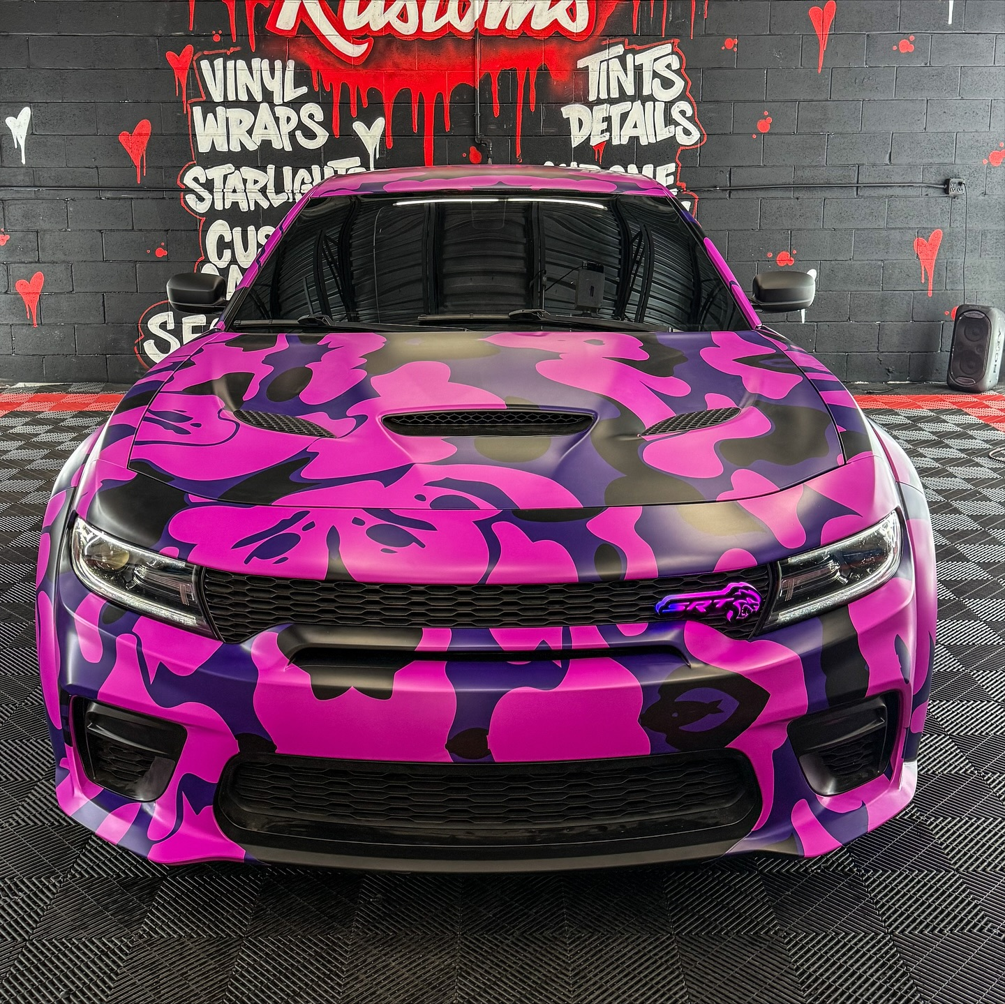 Hellcat Purple Camo Custom Car Vinyl Wrap review fdbre 03
