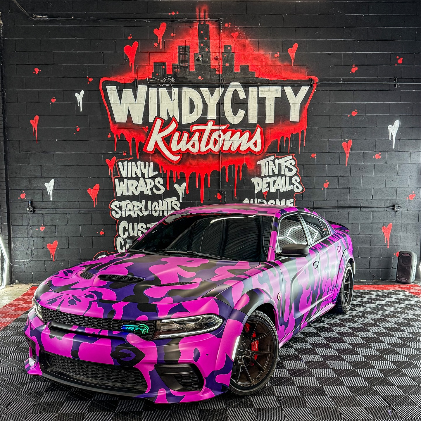Hellcat Purple Camo Custom Car Vinyl Wrap review fdbre 04
