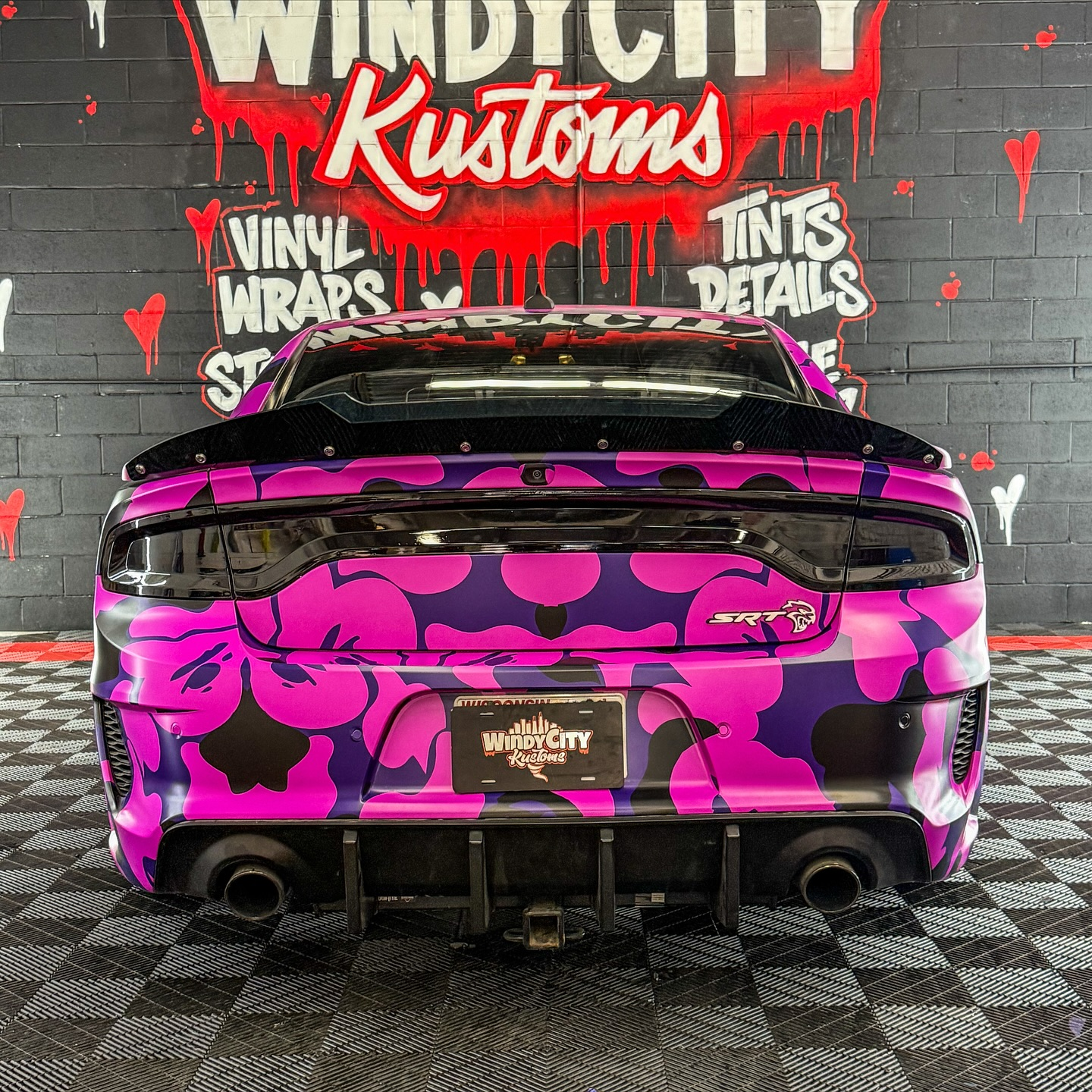 Hellcat Purple Camo Custom Car Vinyl Wrap review fdbre 05