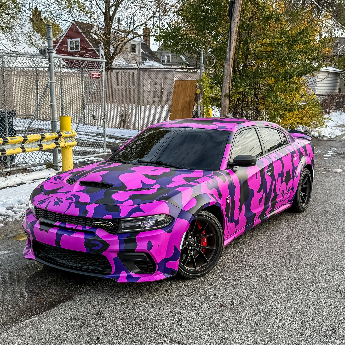 Hellcat Purple Camo Custom Car Vinyl Wrap review hmyt 01