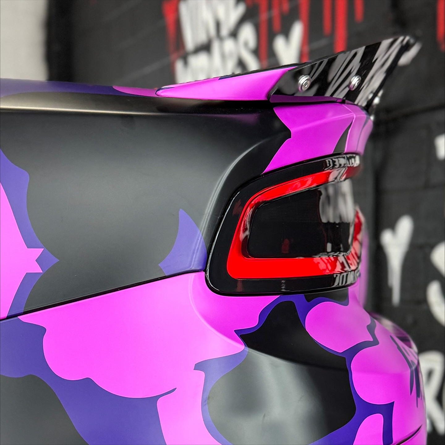 Hellcat Purple Camo Custom Car Vinyl Wrap review hmyt 03