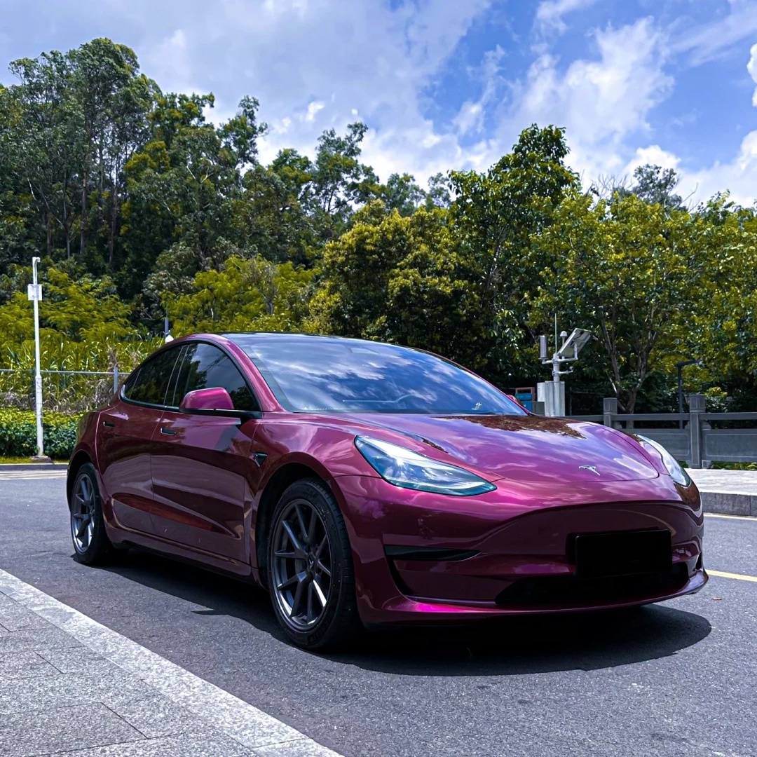 PET Glossy Metallic Rubellite Purple Vinyl Wrap review gfjyti6ry 00