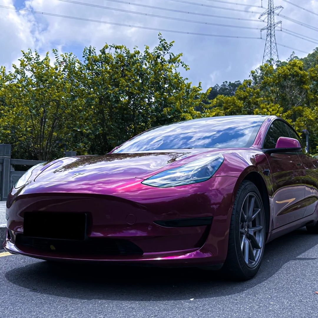 PET Glossy Metallic Rubellite Purple Vinyl Wrap review gfhdtru 01