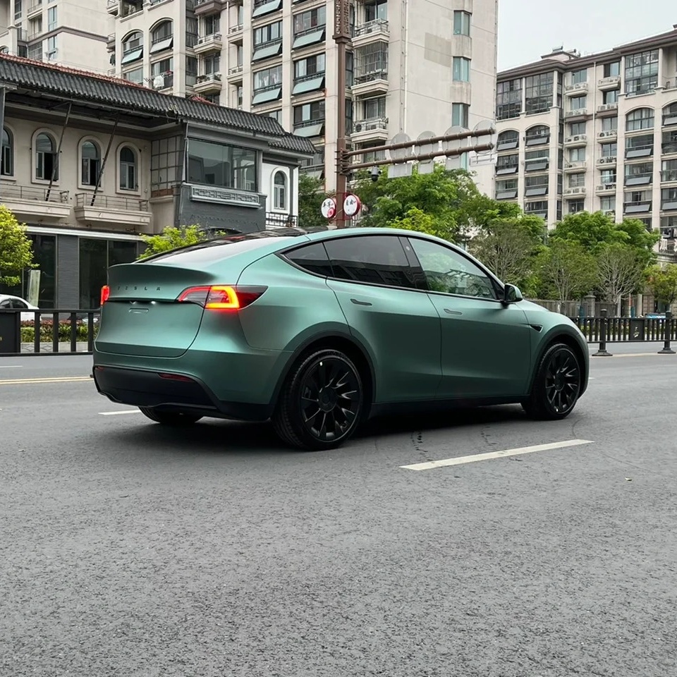 Ultra-Matte Midnight Green Car Vinyl Wrap review 2