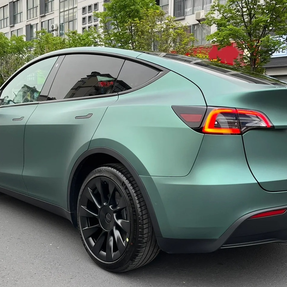 Ultra-Matte Midnight Green Car Vinyl Wrap review 1