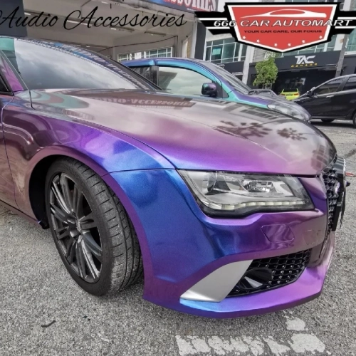 Gloss Chameleon Red Purple Car Vinyl Wrap review 