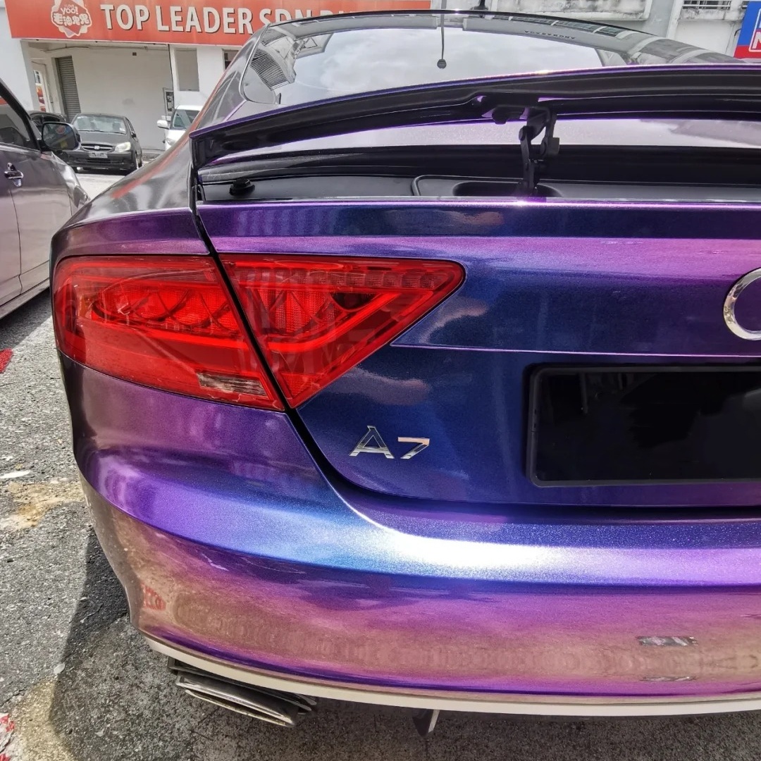 Gloss Chameleon Red Purple Car Vinyl Wrap review fgbrf 04